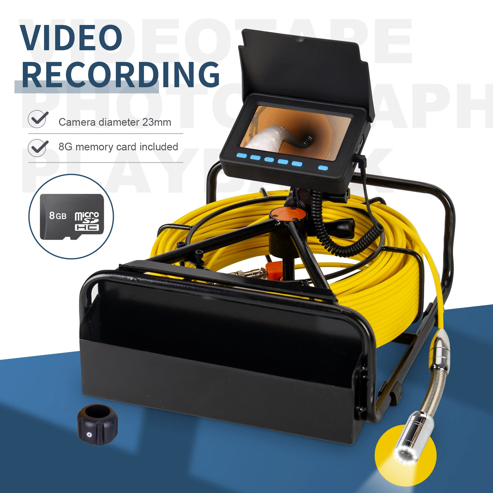 New Arriving Professional Mini Video Inspection Cctv Camera Full Hd 1920X1080 Display Sewer Water Well Inspection Analog Camera