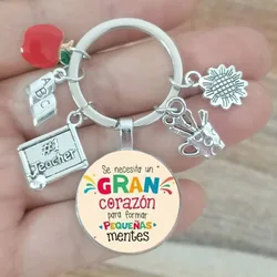 2025 New Teacher Gift: Spanish Master Keychain for Women, Teacher's Day Gift Appreciation: Master Keychain Original Gift for Tea