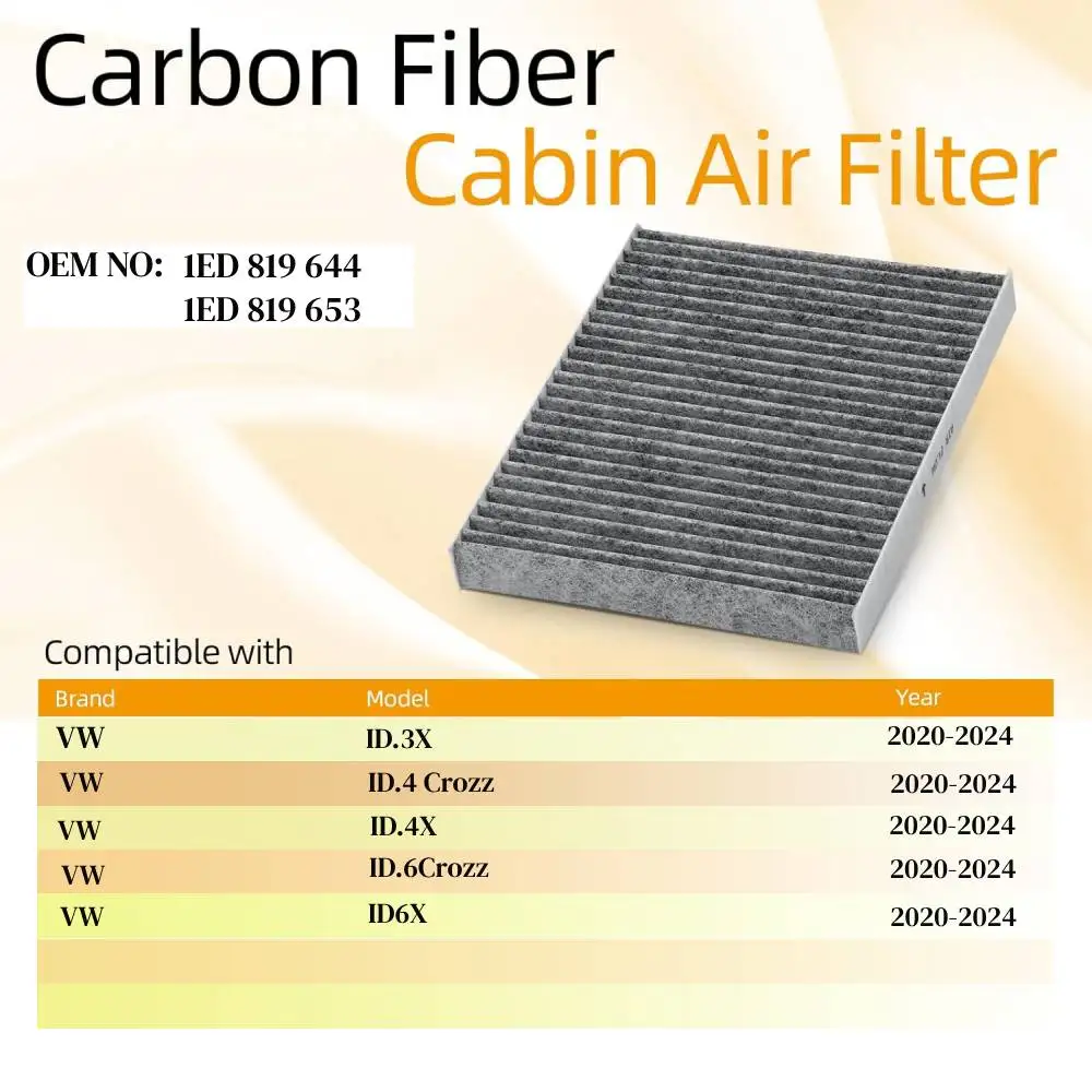Cabin Filter 1ED819644 For VW-Volkswagen ID6X ID.6 Crozz ID3X ID4 ID.4X ID.4 Crozz SUV 2020 2021 2022 2023 2024 Car Accessories