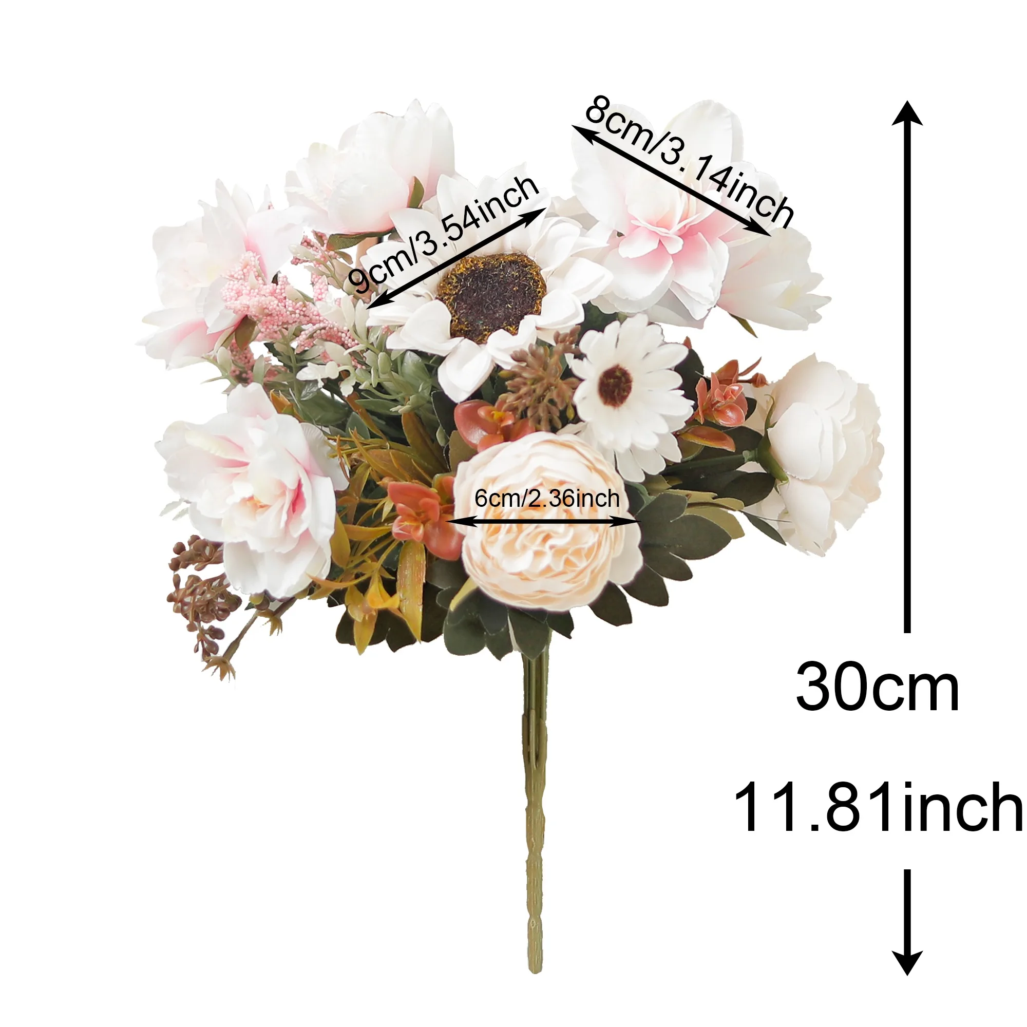 الخريف عباد الشمس بساتين الفاكهة الفاوانيا ديكور المنزل الجدول الزهور الاصطناعية الزفاف الزفاف باقات بها بنفسك حفلة عيد الميلاد ديكور خارجي #6