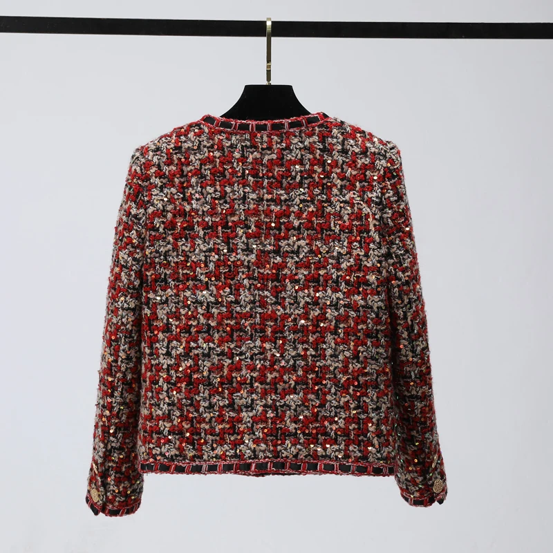 2025 new fashionable, elegant and comfortable tweed jacket for ladies with high-end temperament and design