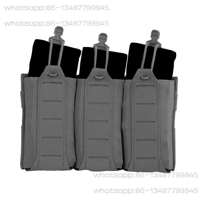 Outdoor Triple Magazine Pouch, 5.56/7 Multifunctional Tactical Storage Pack for Wargame Cosplay
