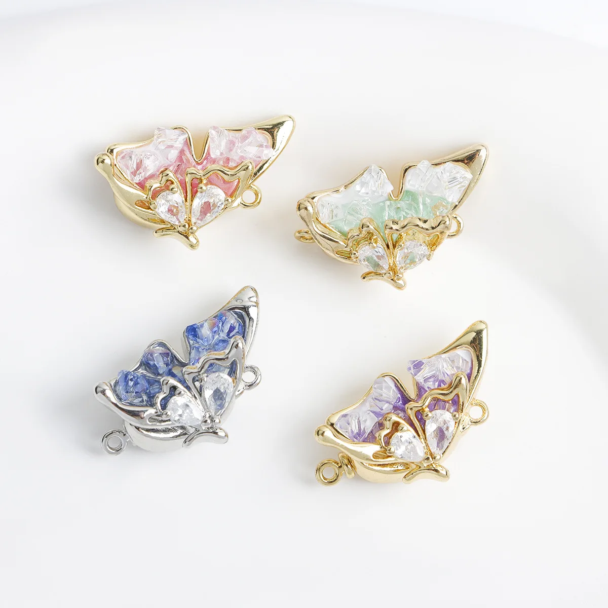 

Кристалл с капающим маслом, трехмерная пряжка в виде слитка-бабочки, жемчужное ожерелье, соединительная пряжка, ювелирные изделия своими руками, аксессуары, материал