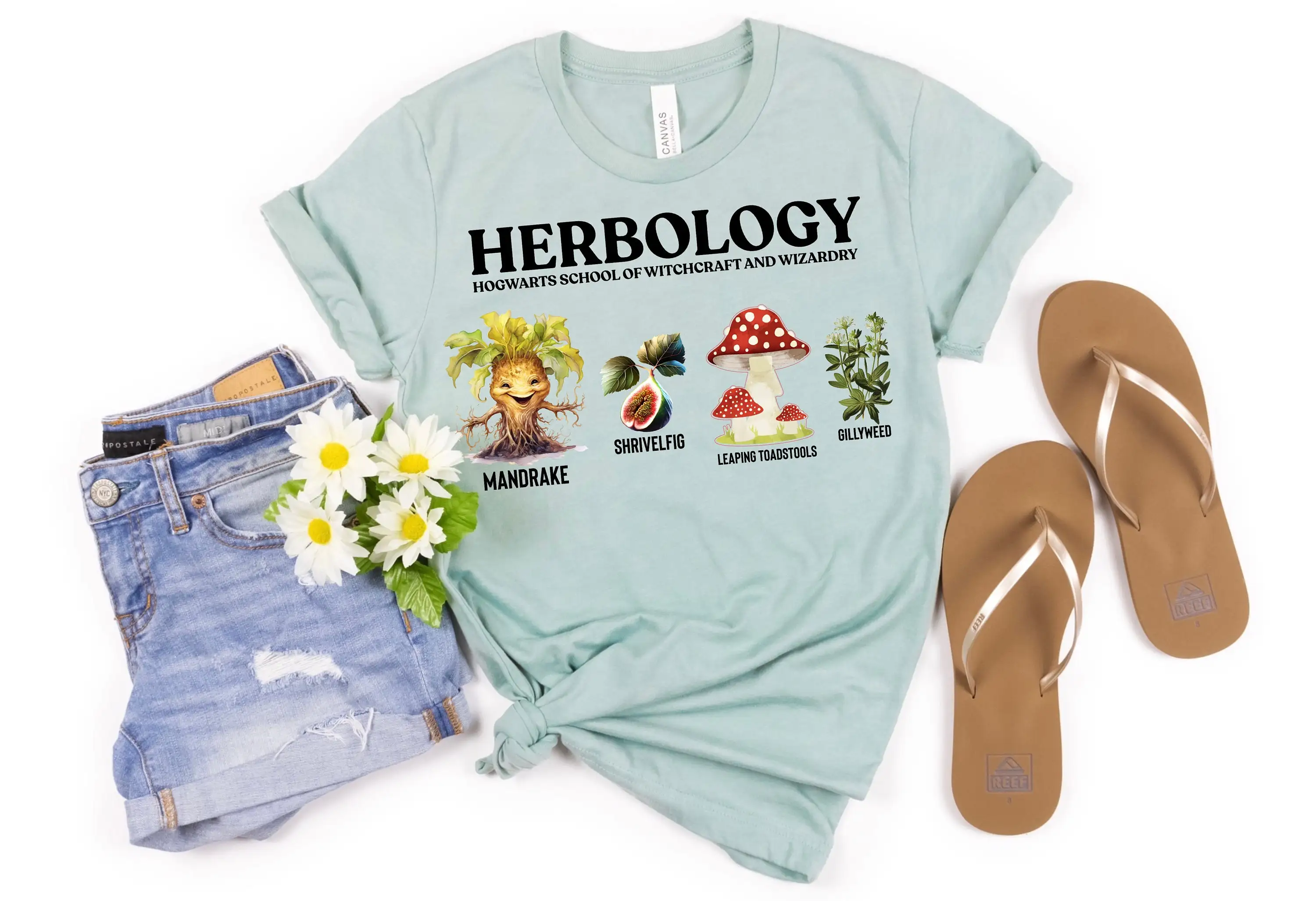 Herbology Plants T Shirt For Plant Lover Botanical Wizard Pottery Gardening