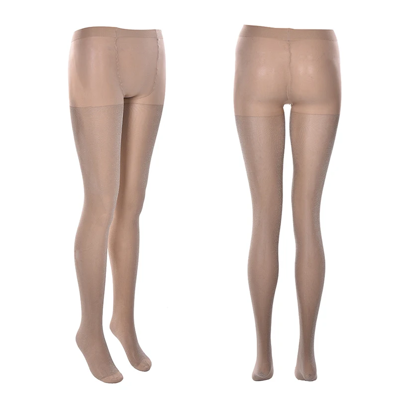 Pearlescent flesh-colored ultra-thin sexy tight silky pantyhose oil Shiny yarns satin Stockings hose Leggings Women