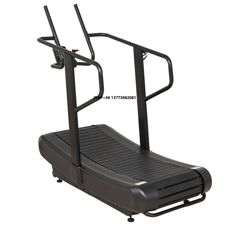 S Factory Gym Fitness Self Generating Running Machine Unpowered Commercial Curved Treadmill