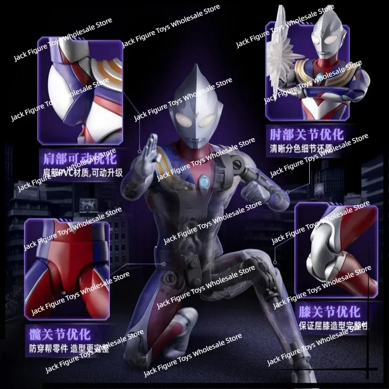 New Blokees Ultraman Tiga Legend Edition Action Figure Model Kit 6 Inch Articulated Snap Fit PVC Collectible Toy Gift Birthday view 3