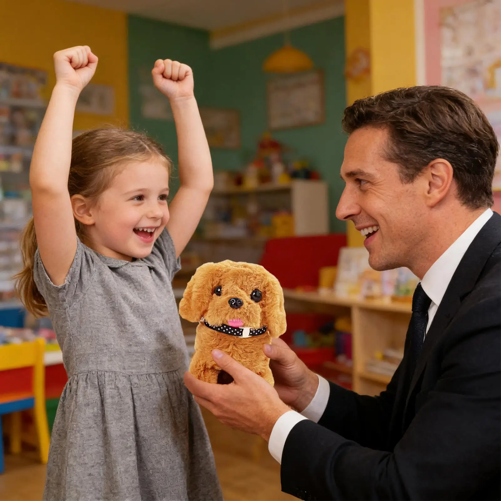 المشي الكهربائي الكلب واقعية التفاعلية المشي الكلب لعبة إلكترونية روبوت الحيوانات الأليفة للبنين بنات مرحلة ما قبل المدرسة الأطفال غرفة المعيشة #1