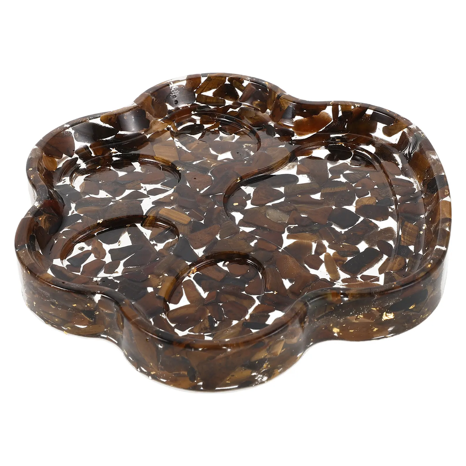 Crystal Cat Paw Tray Resin Jewelry Organizer Bowl For Healing Stones Storage Black Obsidian Display Essential Oil Holder Trinket
