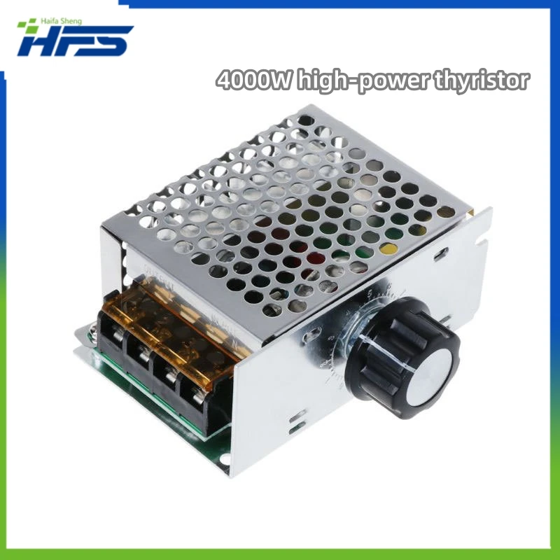 4000W high-power thyristor electronic voltage regulator with adjustable light, speed, temperature, and fuse housing