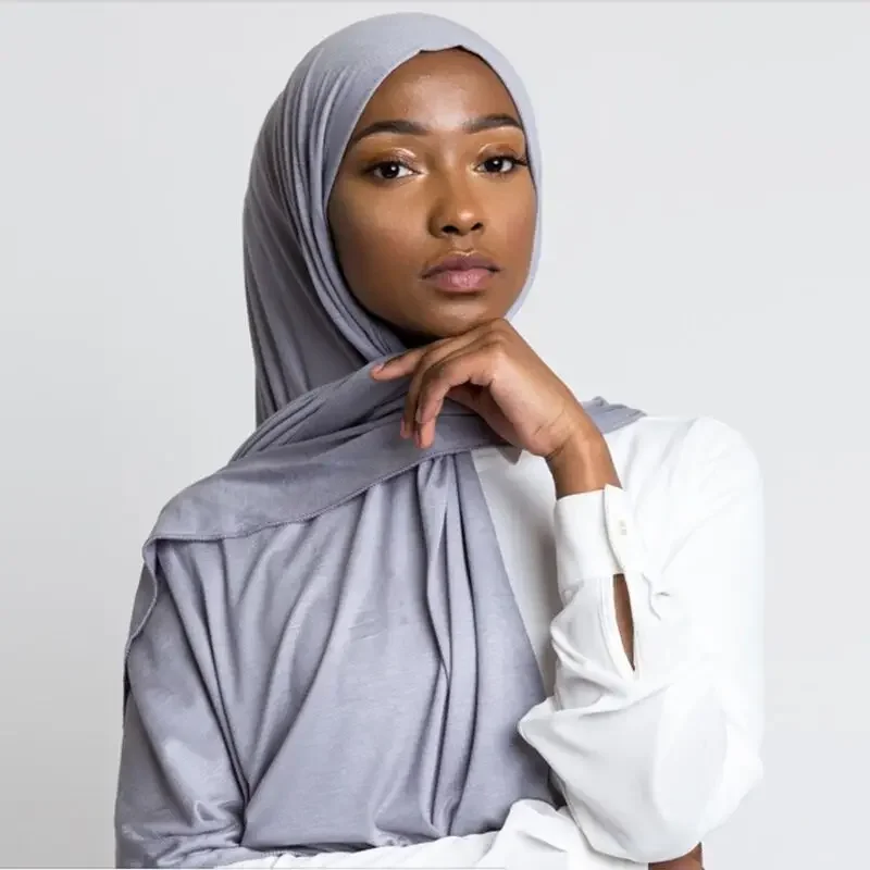 Muslim Chiffon Hijab Scarf Women Long Solid Color Head Wrap For Women Hijabs Scarves Ladies Muslim Veil Jersey Hijabs