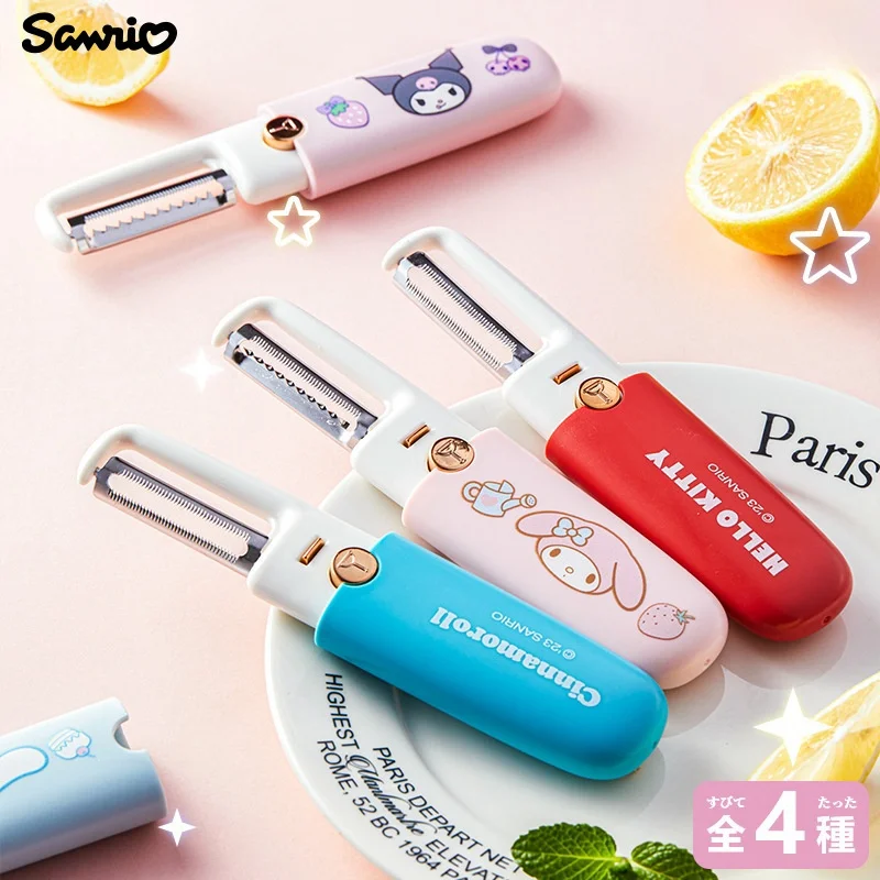 Sanrios Hellokittys Anime Kawaii Kuromi My Melody Cartoon Cinnamoroll Dual Purpose Multi Functional Home Kitchen Peeling Knife