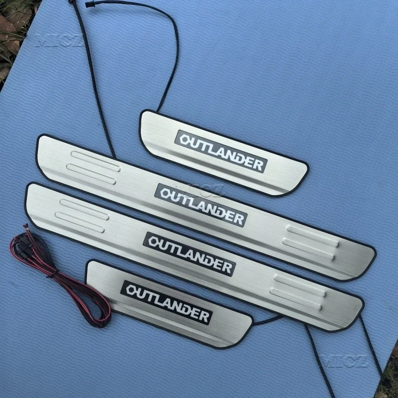 

Для Mitsubishi Outlander LED 2013-2019 автомобильные аксессуары, Стайлинг автомобиля, крышка двери автомобиля из нержавеющей стали, наружная накладка на порог