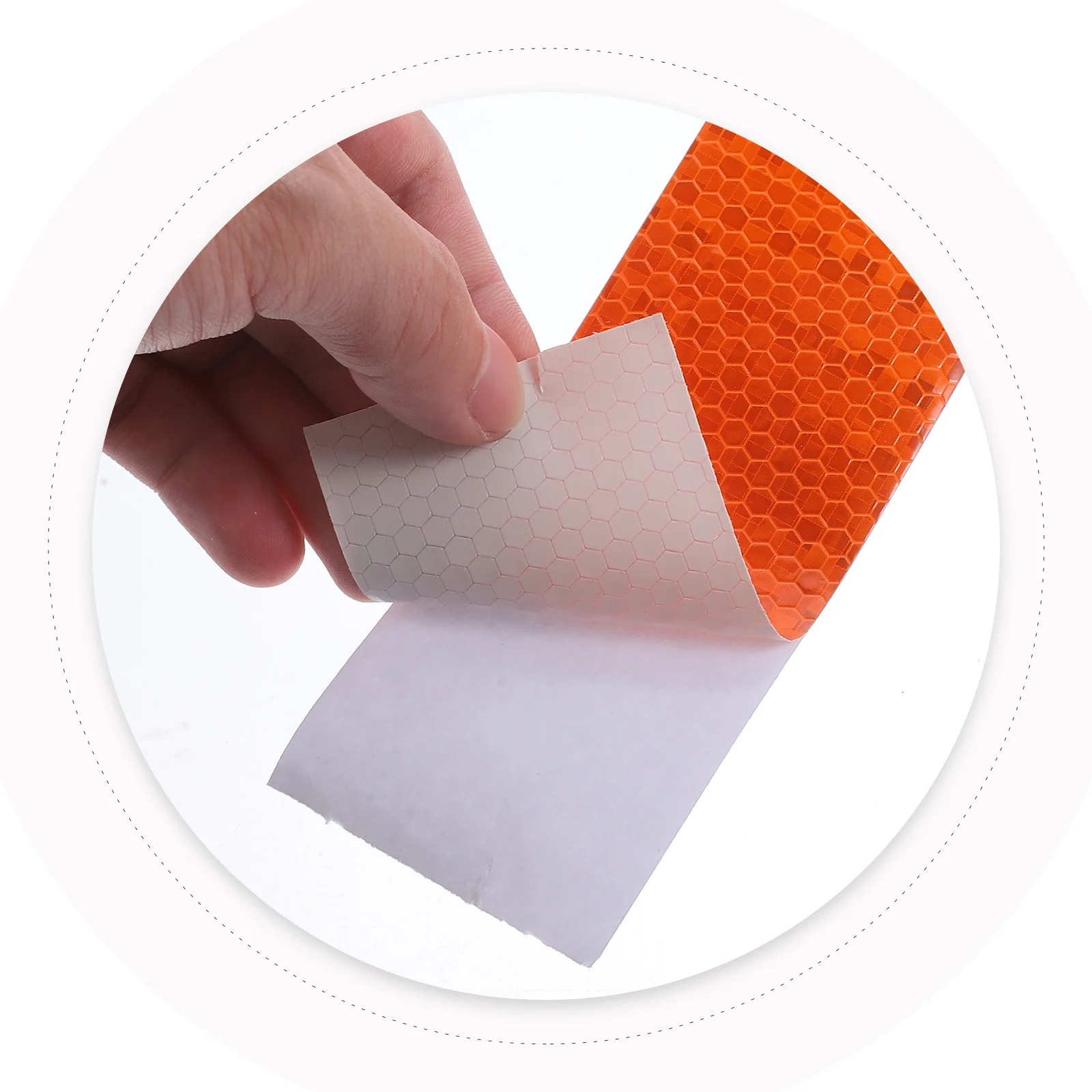 

1-рулонная светоотражающая лента, предупреждающая защитная лента для улицы, очень видимая оранжевая светоотражающая лента из ПВХ для пола транспортных средств