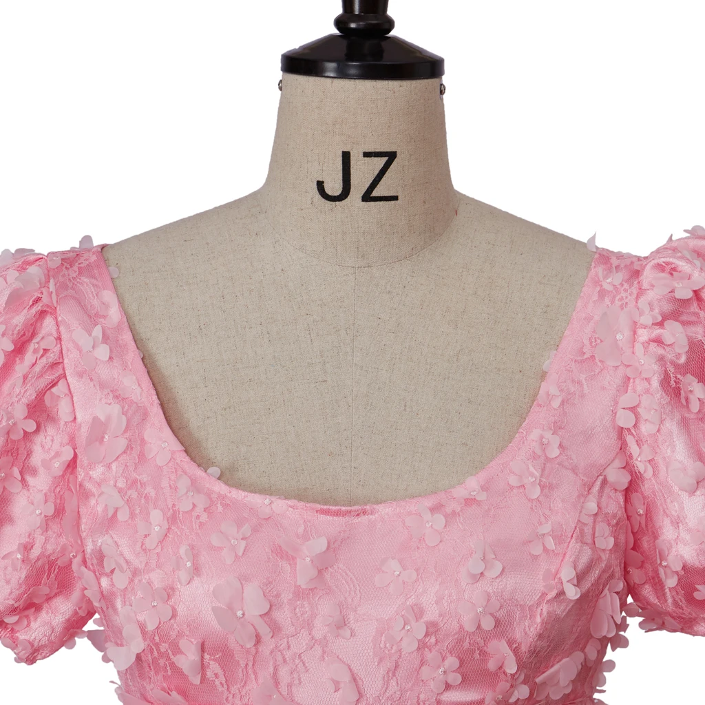 دافني تأثيري حلي خمر الدانتيل الأزرق عالية الخصر المرأة عصر ريجنسي الكرة ثوب فستان حفلة الشاي