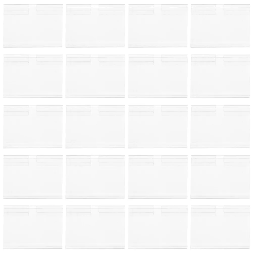 100Pcs Shelf Label Holders Clear Price Card Holders for Supermarket Retail Store Sign Display Stand Multi Functional Easy