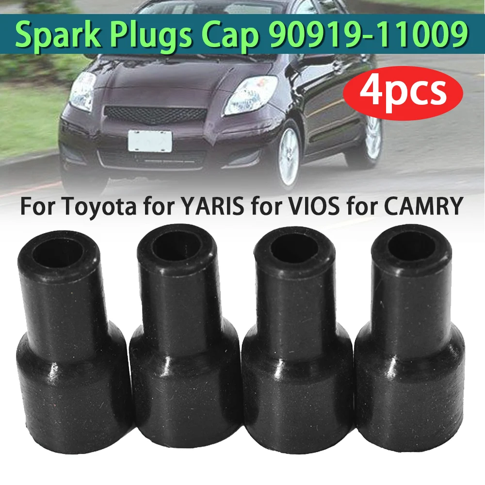 Car Ignition Coil Starting Coil 4pcs Rubber Flower Plug Cap 90919-11009 Suitable For ToyotaYARIS VIOS CAMRY Car Parts