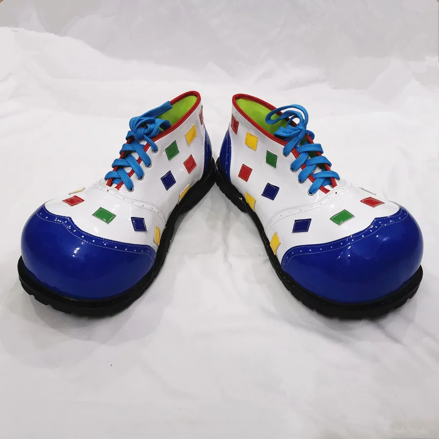 

34cm Blue Dots Big Circus Clown Shoes Animal Cartoon Cosplay Accessories Comic Joker Cosplay Funny Wear Unisex One Size