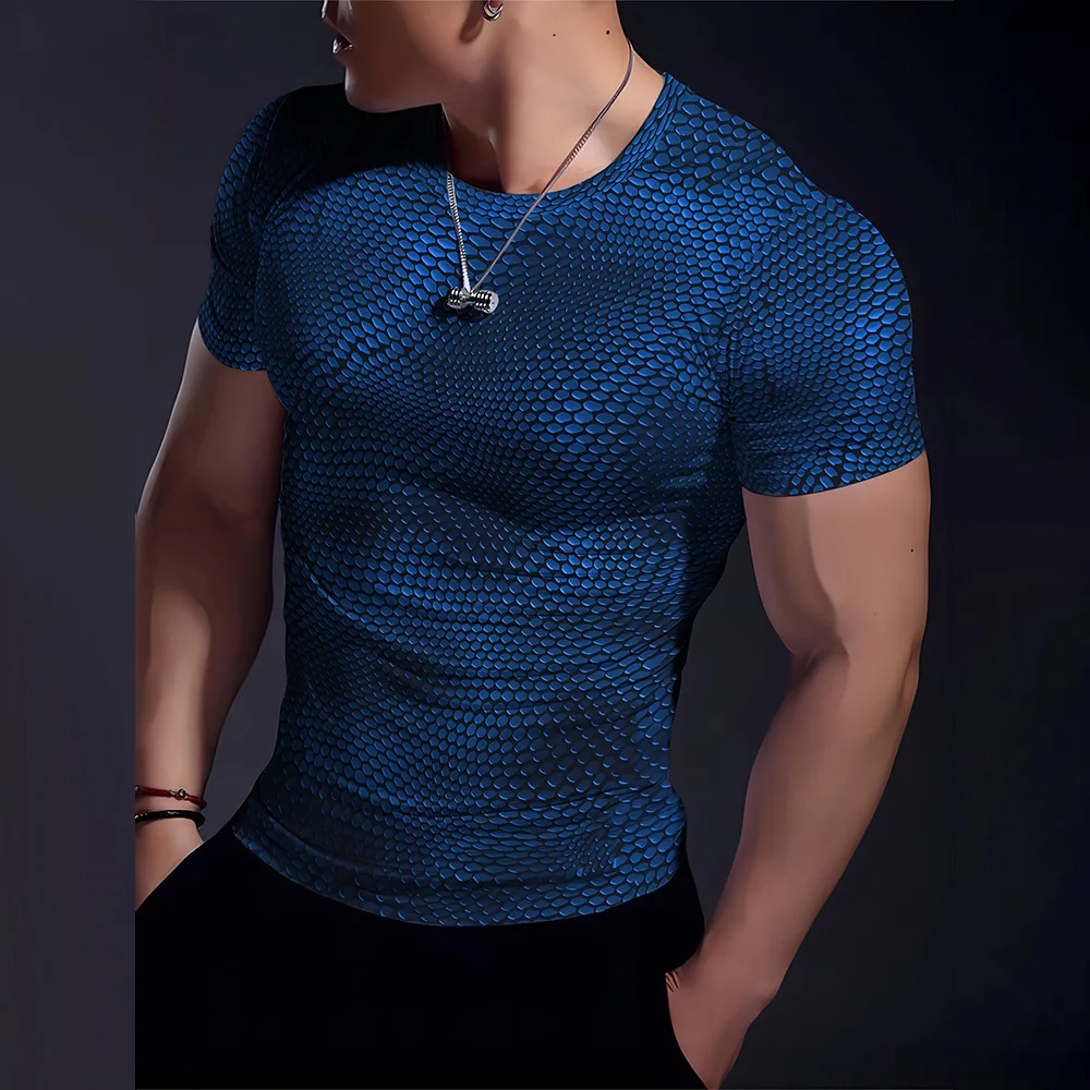 Summer Men's Tops Workout Fitness Outdoor Sports T-Shirt Casual Slim Comfortable Short Sleeve Jogging Running Hiking T-Shirt