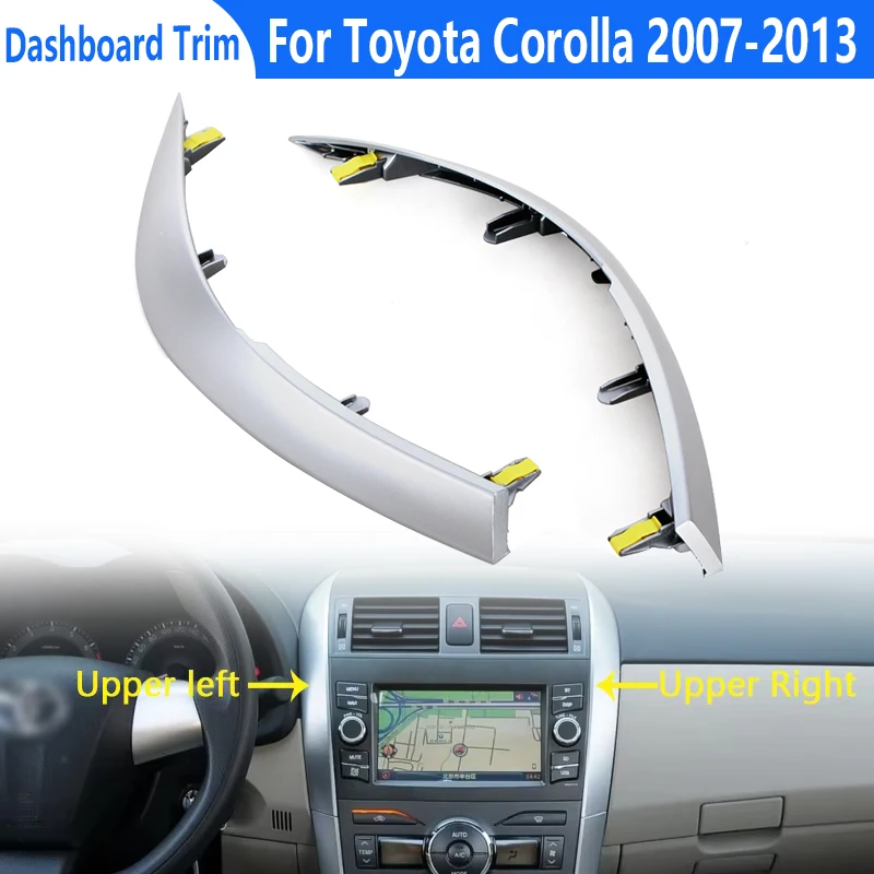 For Toyota Corolla 2007 2008 2009 2010 2011 2012 2013 Car Middle Central Dashboard Trim Cover Strip Car Accessories