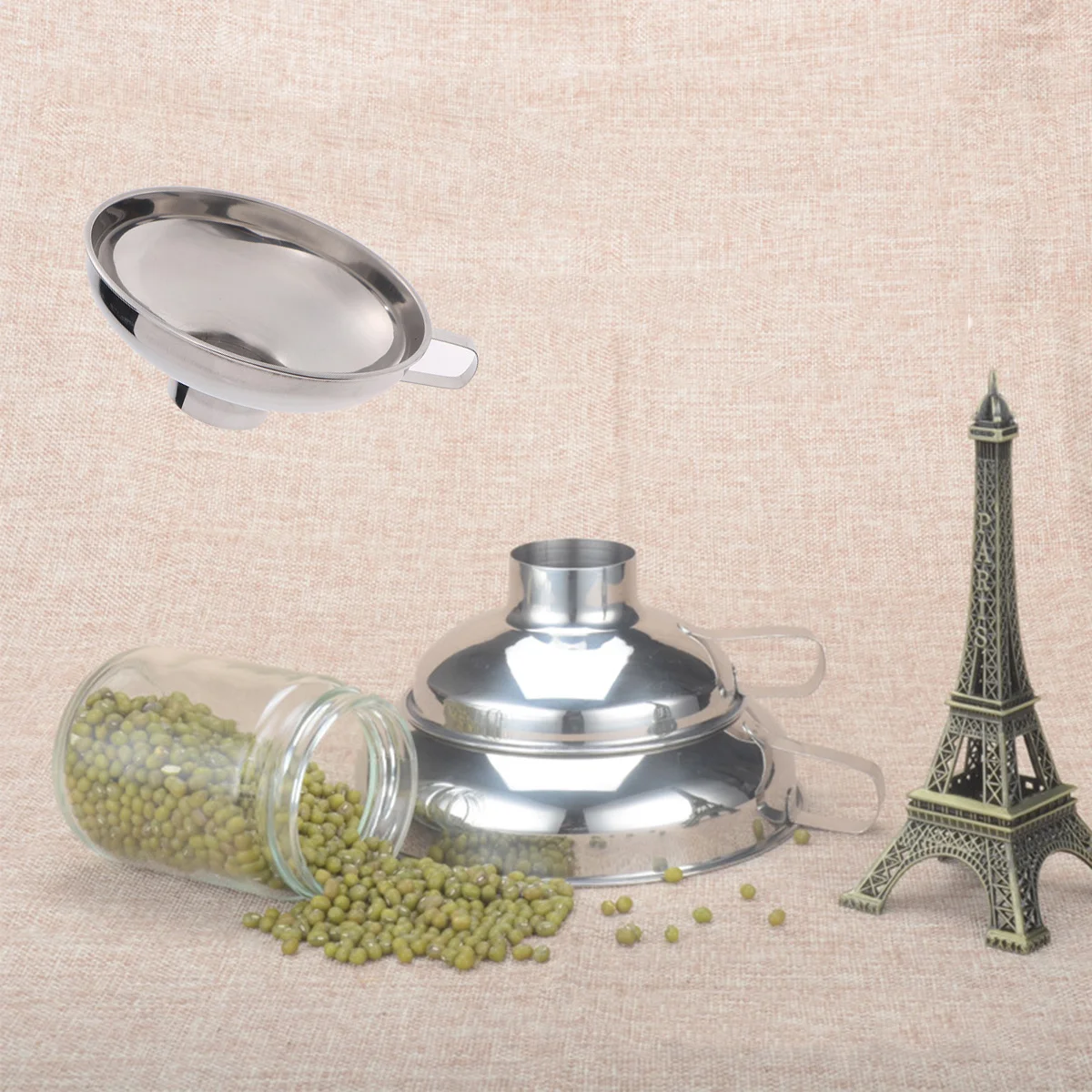 

1Pcs Premium Stainless Steel Funnel Heavy Duty Wide Mouth for Soy Sauce Cooking Oil Jam No Leakage Household Use