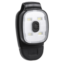 LED Clip Flashlight 3 Lighting Modes USB Rechargeable Clip On Light Safety Warning Running Lights for Night Walking Fishing