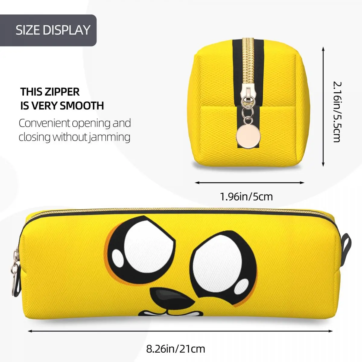 Mikecracks-estuches para lápices con dibujos de cara, juego creativo, bolsas para lápices para estudiantes, almacenamiento grande, estuches escolares con cremallera