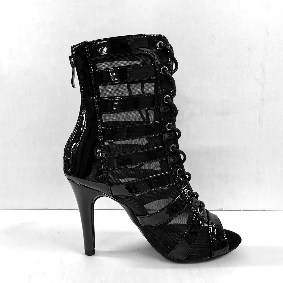 4.3 inches Women's Jazz Dance Shoes 11cm Total Heel 9.5cm Punk Style 7cm Twisted buttocks Ankle Boots Sexy Stage Performance