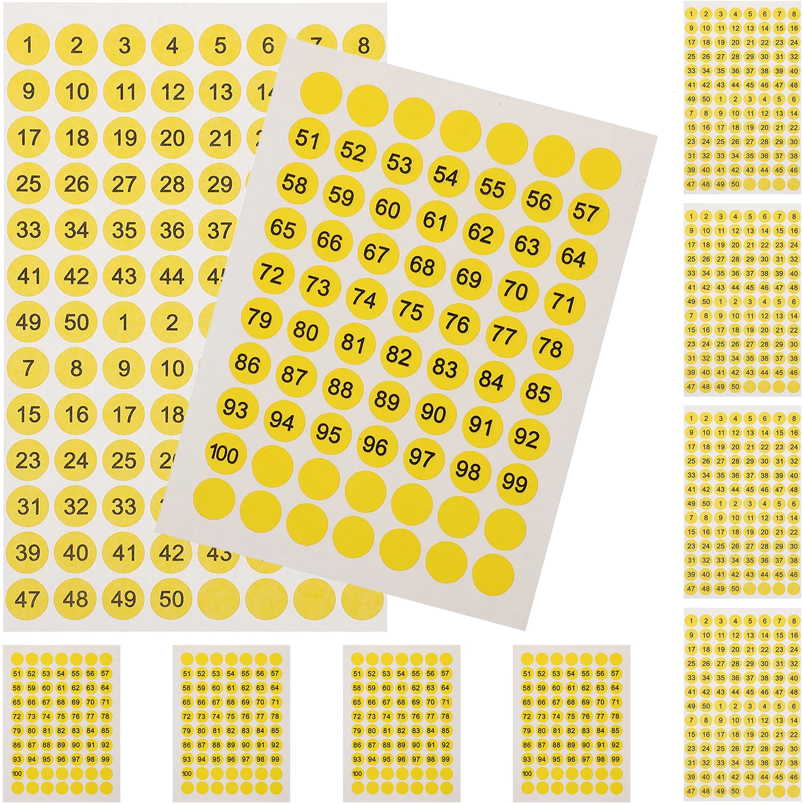 

Round Number Stickers Digital Labels for Classroom Classification Sign Decals 10 Sheets Adhesive Numbers Storage Door