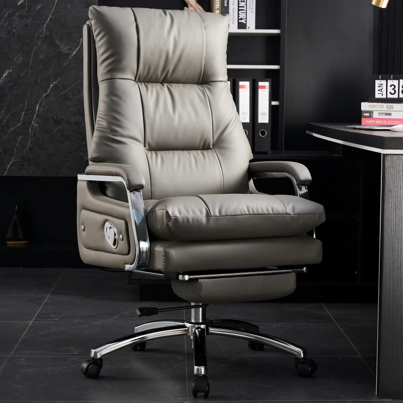 

Leather boss chair office seat computer home backrest office chair comfortable sedentary sofa business chair