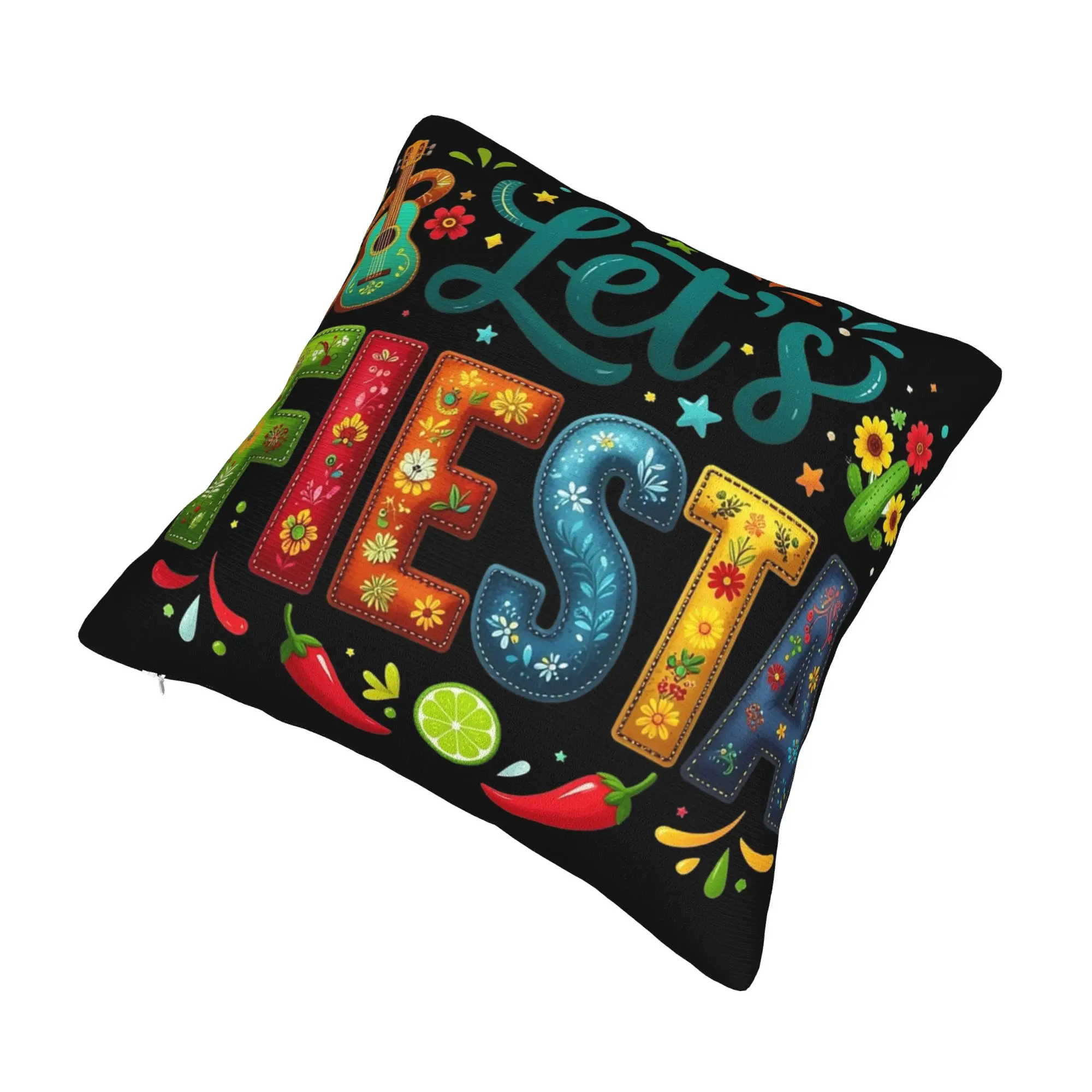 Decorative Pillowcases Let's Fiesta Cinco De Mayo  Stuff Bed  Pillow Case Cover Drop Shipping Multi-Size