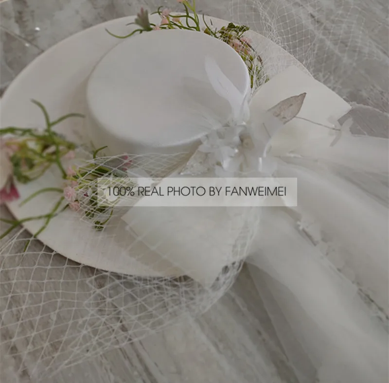 2020 Newest Design Wholesale Price Pretty In-stock Promotional Price Ladies Wedding Flower Hats Customzied