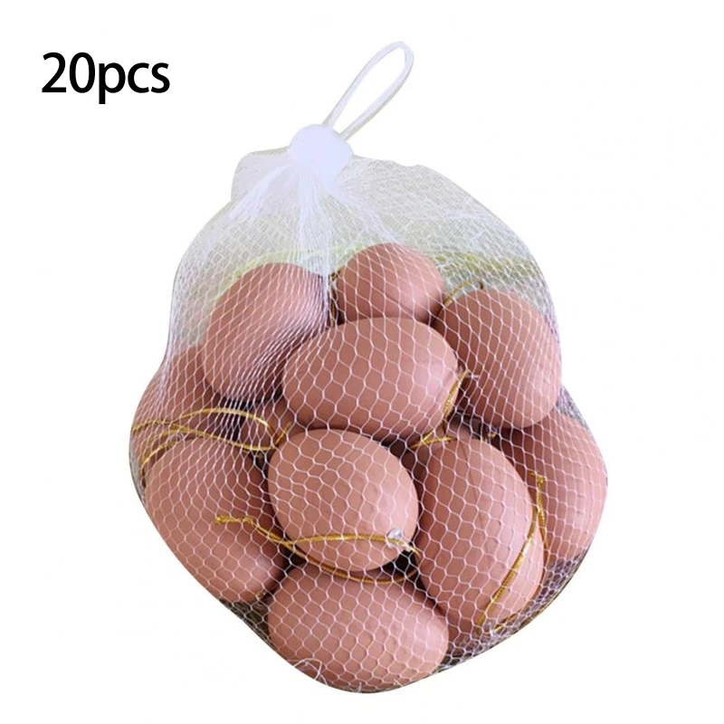 

20Pcs Hand Drawing Egg Easter Holiday House Ornament Easter Basket Stuffing Eggs with Lanyard Easter Day Kids Activity P31B