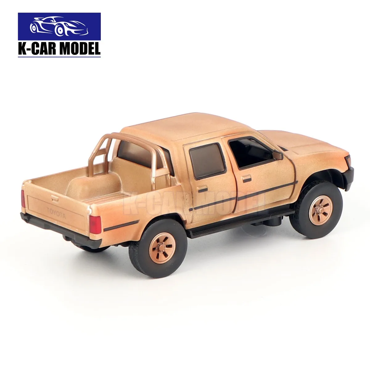 JKM 1/32 Hilux Pickup Truck With Anti-tank Gun Diecast Model Car Toys Kids Sound Light Gifts