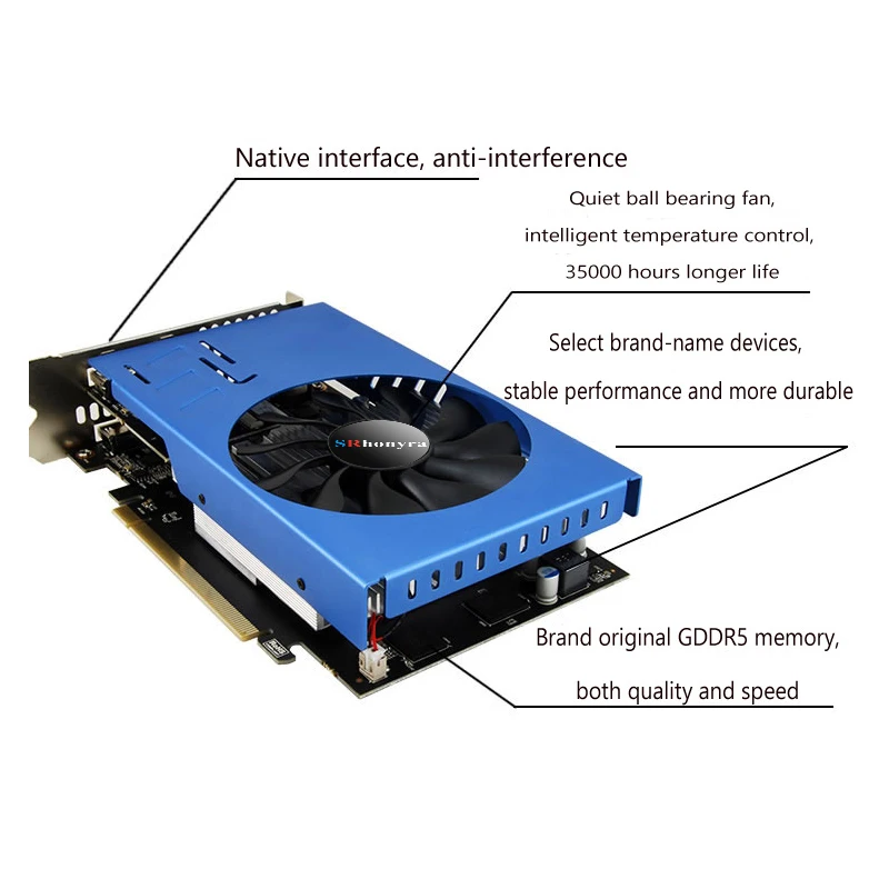 بطاقة رسومات SRhonyra AMD RX580 4/8GB متعددة العرض 2048SP GDDR5 256bit 6 HDMI بطاقة فيديو متعددة الشاشات GPU EDID #5