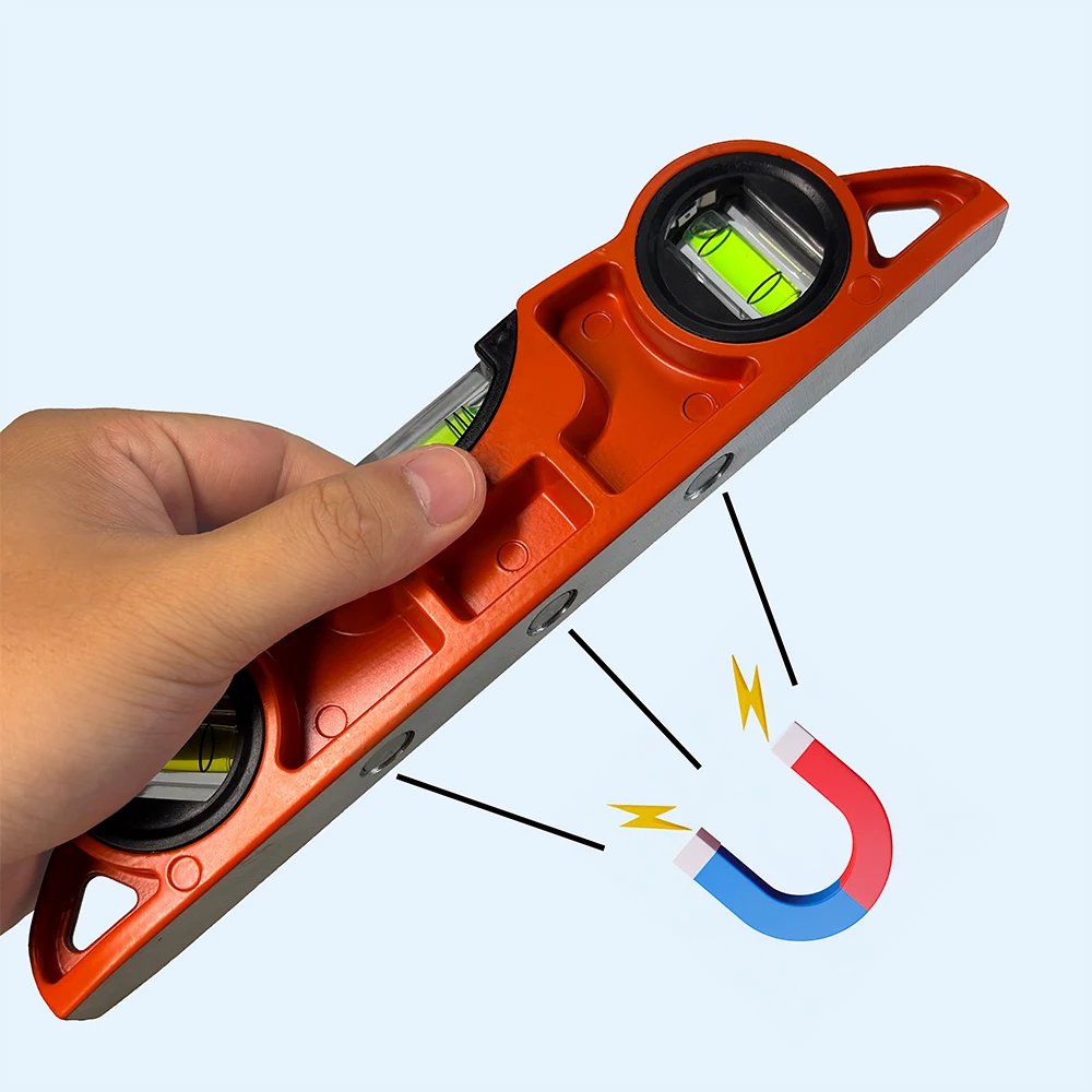 225 مللي متر/245 مللي متر عالية الدقة مستوى الكحول فقاعات تور بيدو مستوى الكحول التوازن حاكم حاكم مغناطيسي أدوات قياس