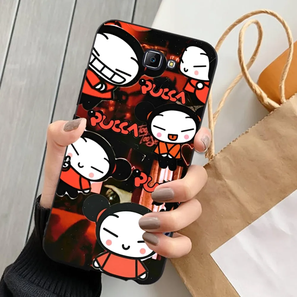 Cute Cartoon Pucca Garu Phone Case For Samsung J 7 plus 7core J7 neo J6 plus prime J6 J4 J5 Mobile Cover