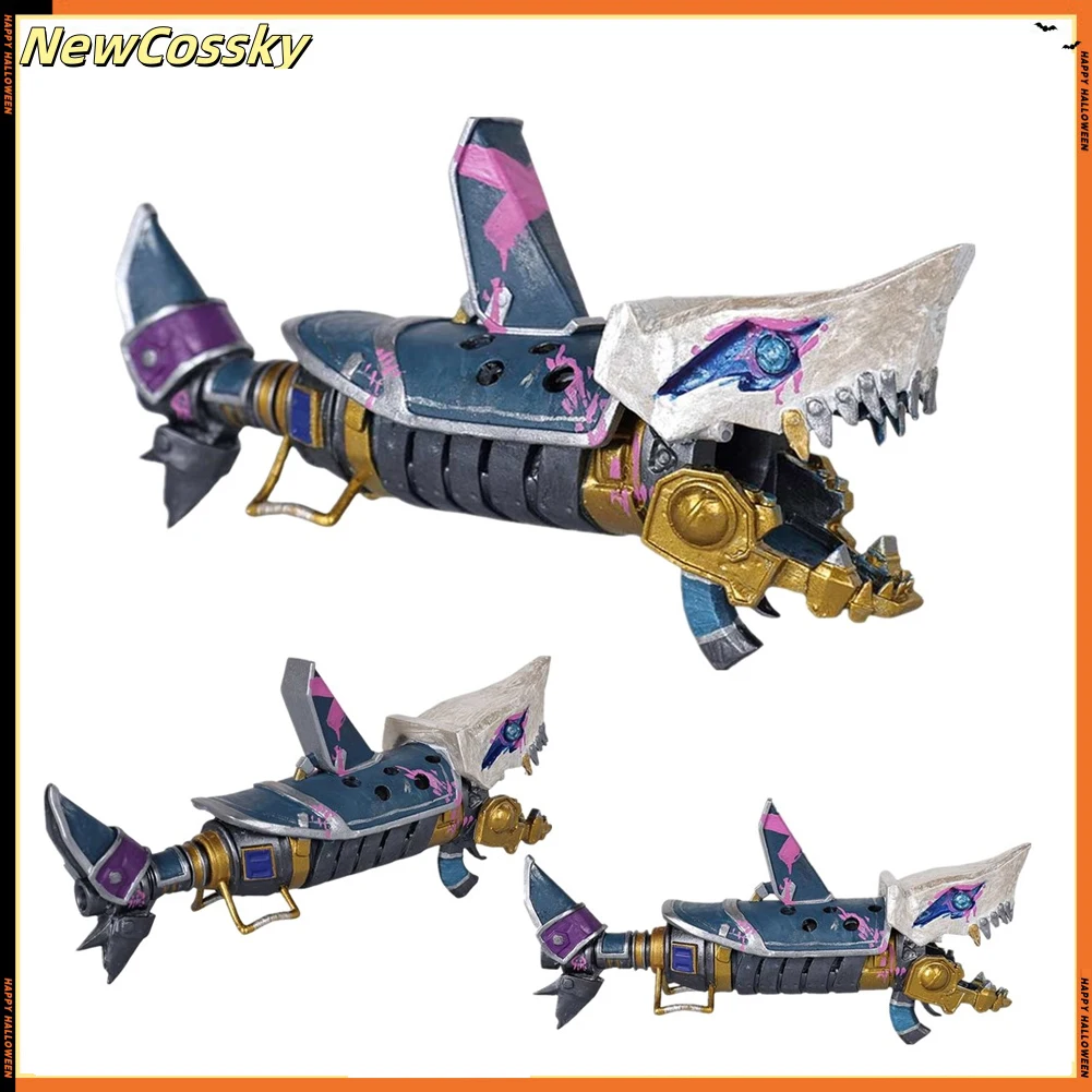 Shark Ornament Arcane Jinx Cosplay Weapon Disguise Game LOL Costume Roleplaying Props Halloween Carnival Gift Accessories