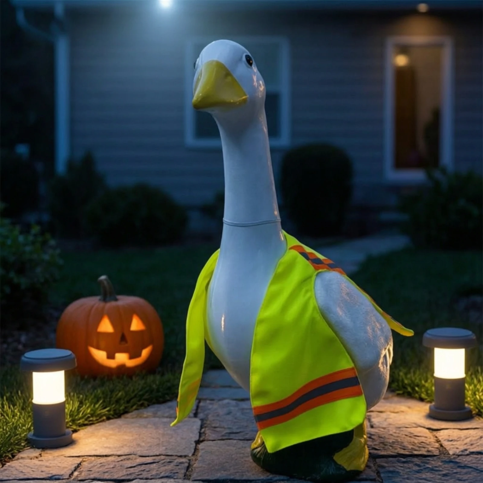 Reflective Goose Vest Fluorescent Polyester Goose Vest Costume Whimsical Outfit Novelty for Porch Decoration, Outdoor Display