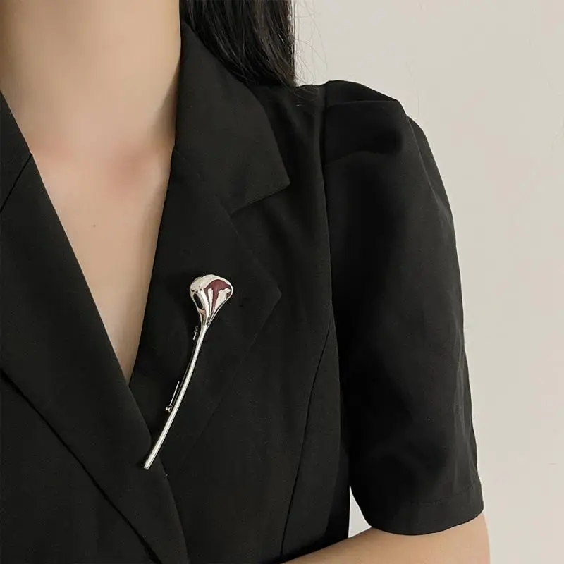 Requintado brilhante metal ginkgo folhas broche para mulheres moda simples terno corsage pinos acessórios festa jóias presentes de aniversário