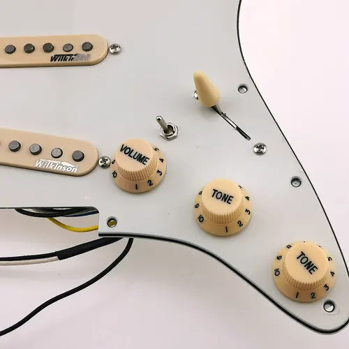 Imagen 2 del producto Wilkinson golpeador de guitarra precableado Alnico V SSS, tipo de 7 vías, completamente cargado para pastillas de guitarra
