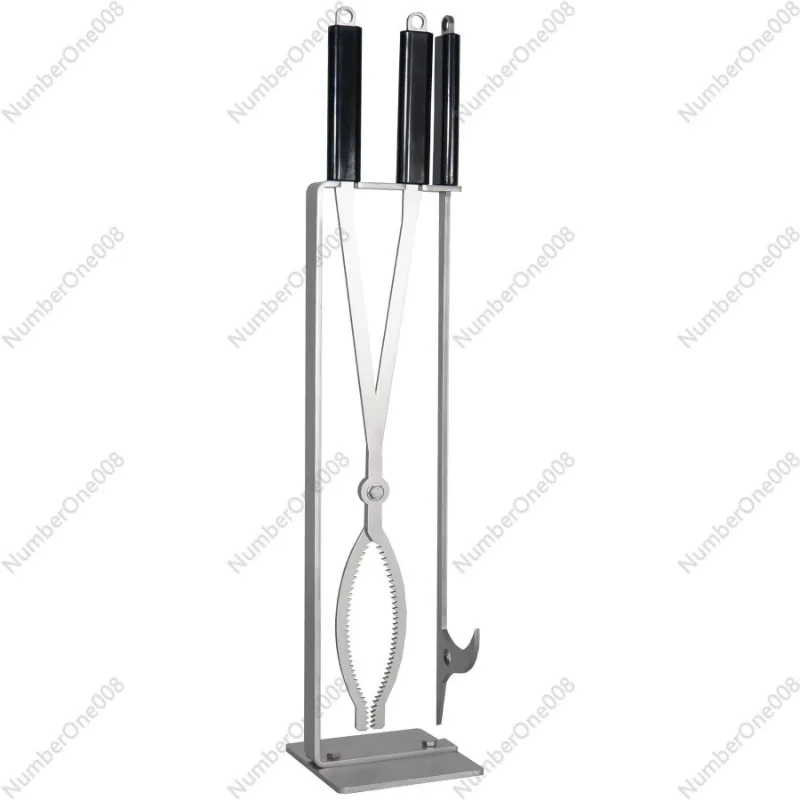 

Набор инструментов для камина (с 28-дюймовыми язычками и щипцами), щипцы из нержавеющей стали с прочными кронштейнами