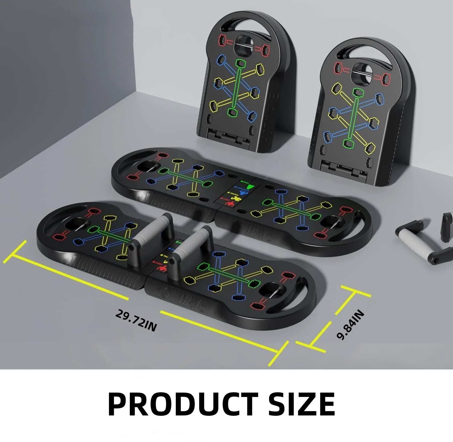 

Foldable Push Up Board Home Gym Strength Training Push Up Assister