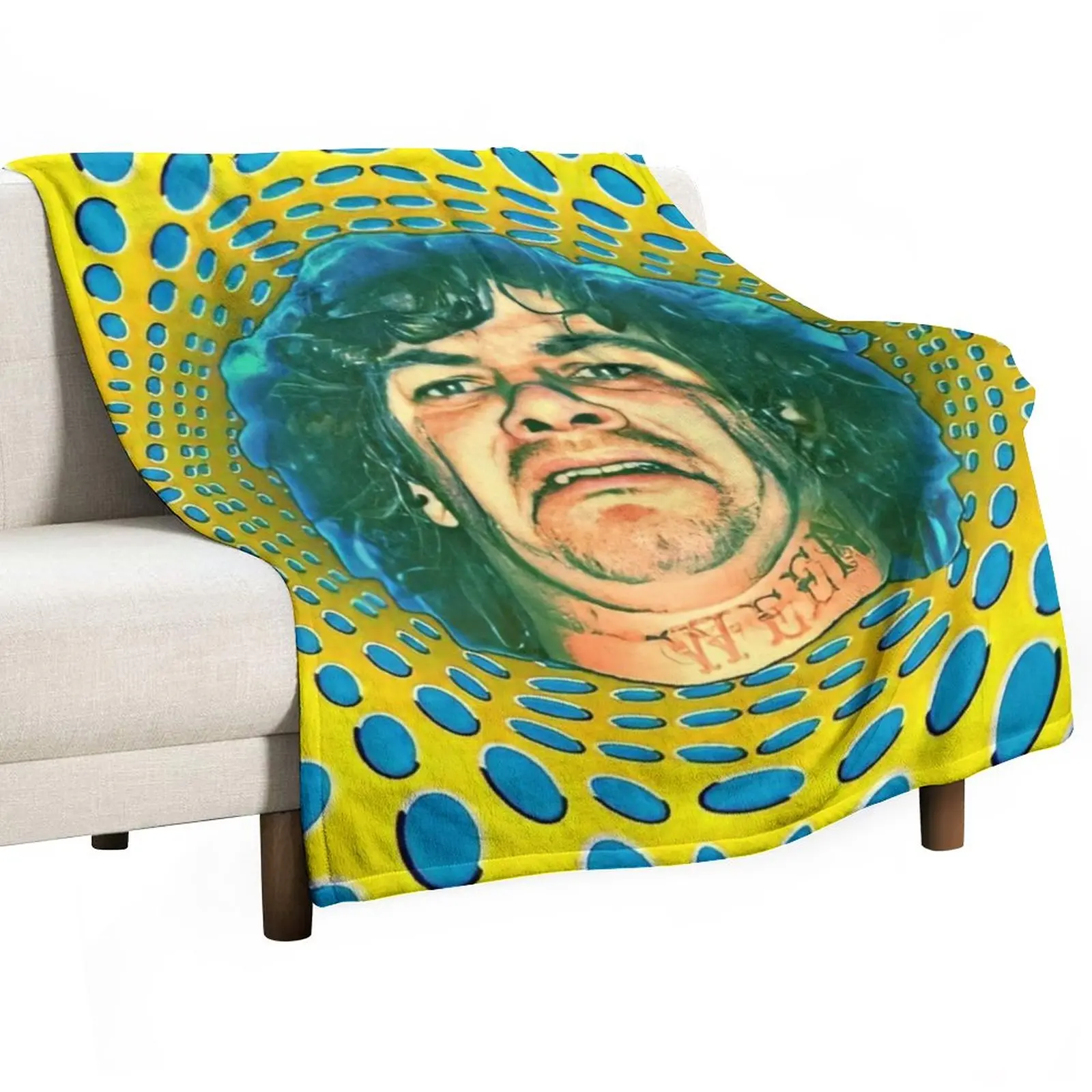 

Dean Ween Guitar Face Throw Blanket Thin Blankets Fluffy Soft Blankets sofa