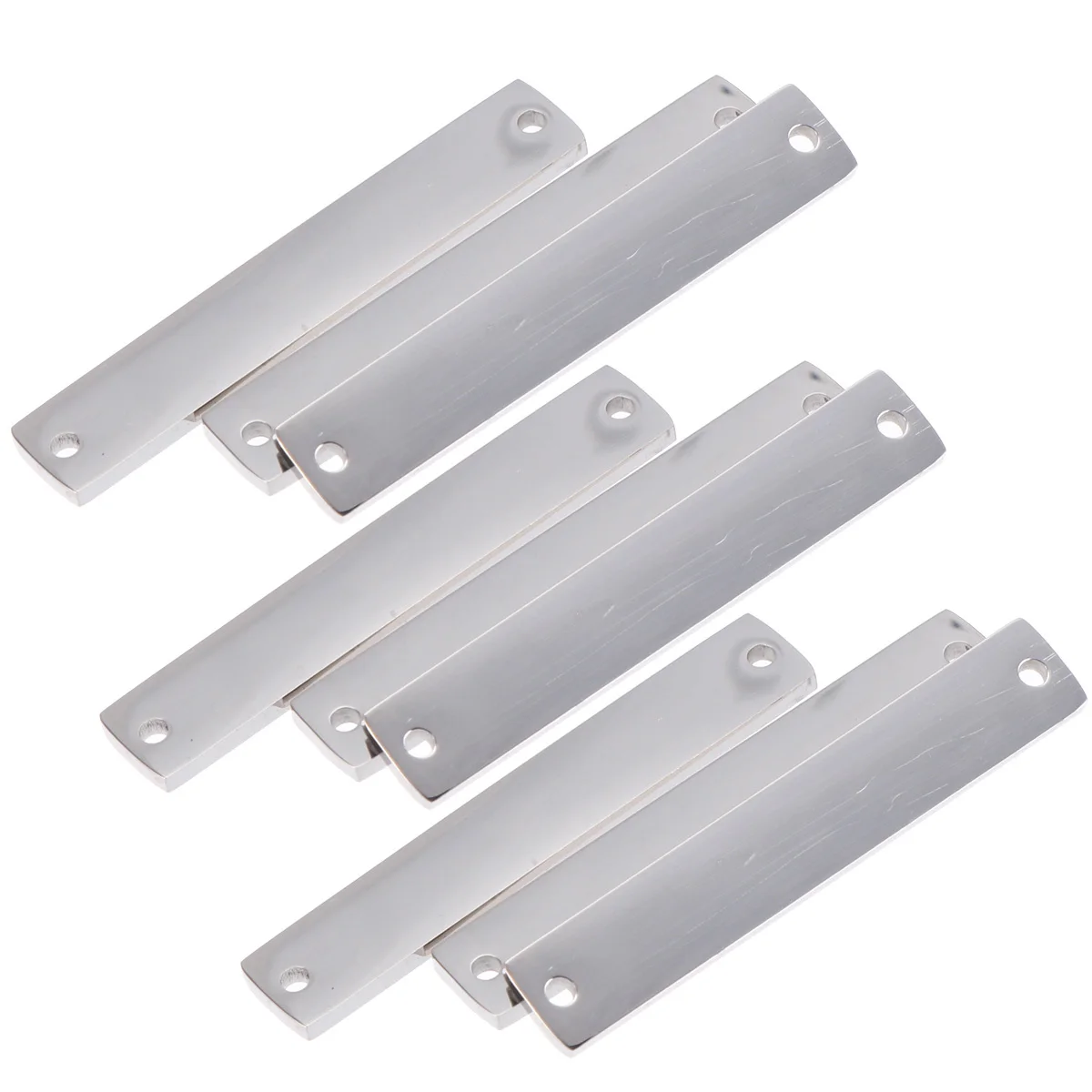 

10 pcs Double Holes Connector Alloy Mirror Stainless Steel Diy Hanging Ornaments For Keychain Bag Pendant Jewelry Making