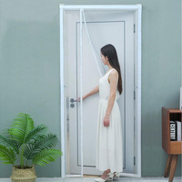 White Magnetic Door Screen Window Mosquito Net Side Opening Custom Size Curtain Insect Mesh and Mosquito Proof Invisible Net ﻿