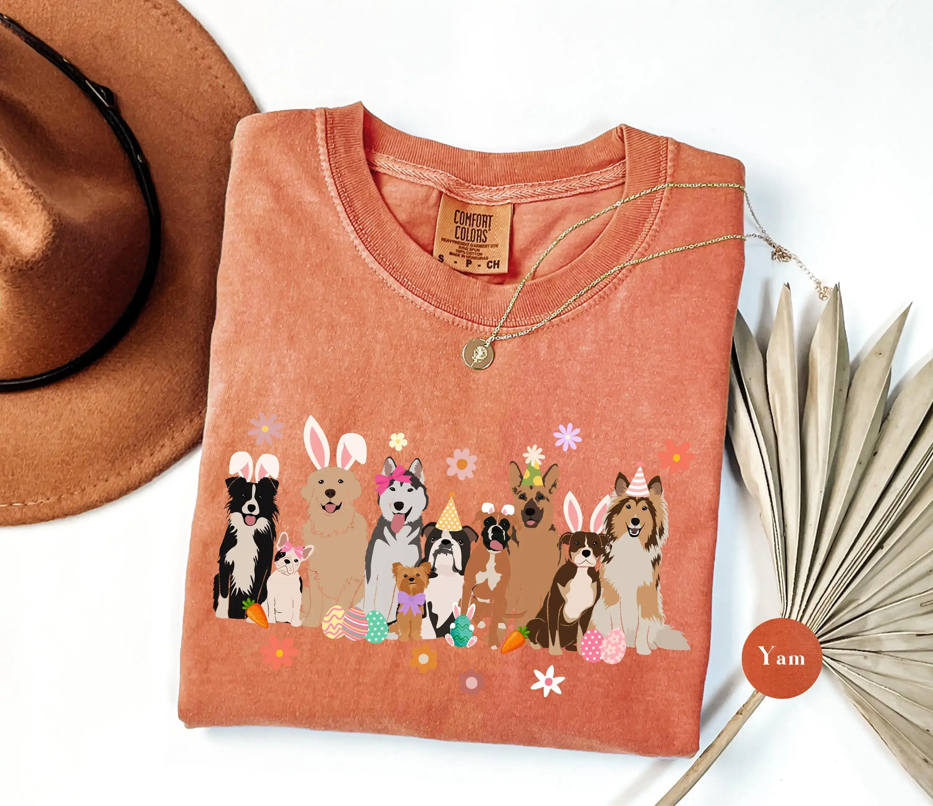 Easter Dogs  T Shirt Dog Lover Holiday Cute for Breeds