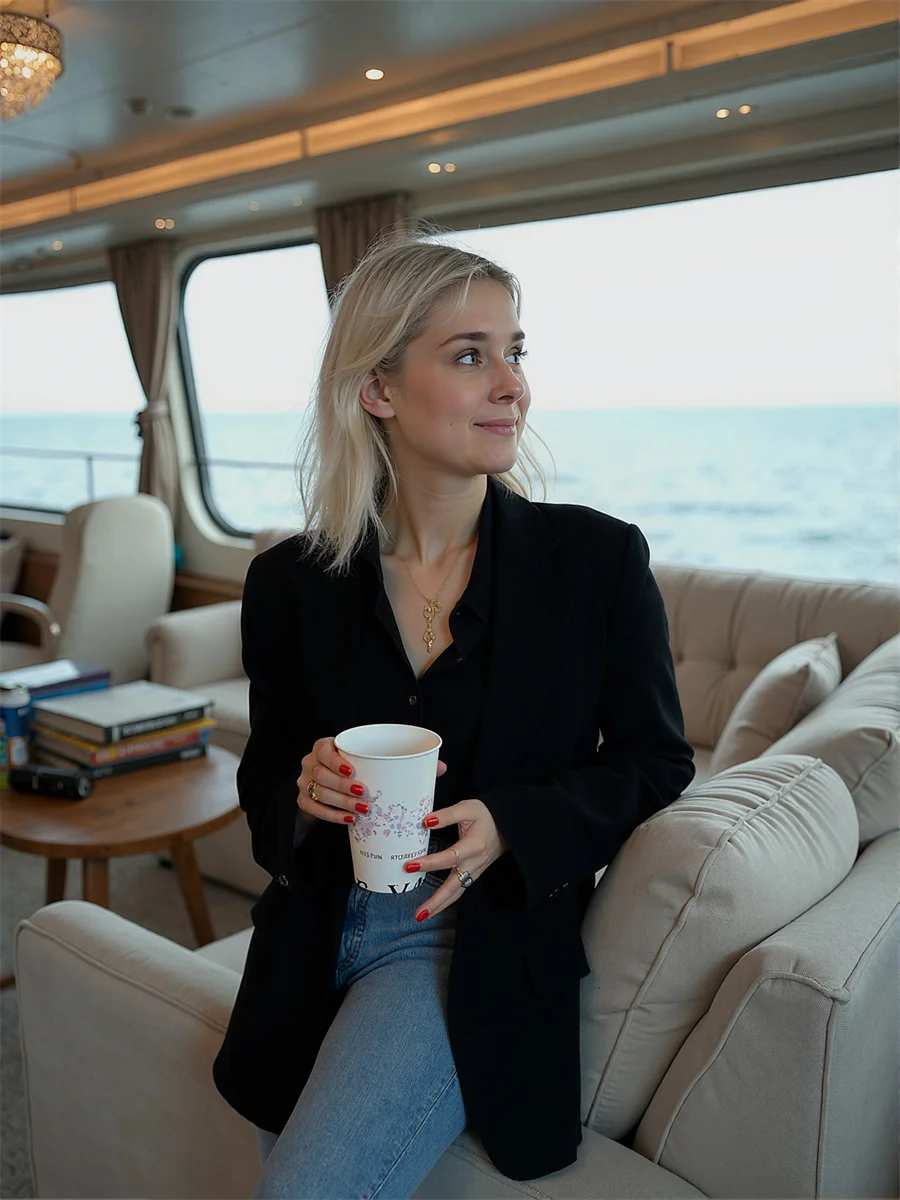 Effen klassieke blazers met enkele rij knopen voor dameskleding Dames getextureerde wollen stijlvolle afslankende elegantie Veelzijdige witte oversize