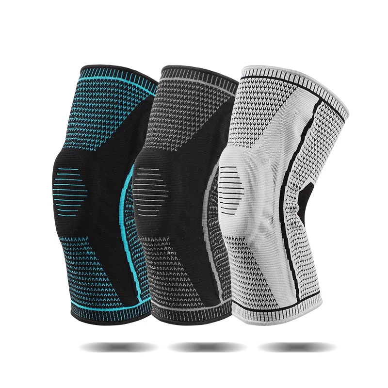 Sports Silicone Full Knee Sleeve Brace Strap Patella Medial Compression Protection Sport Pads for Arthritis Knee Relief Workout