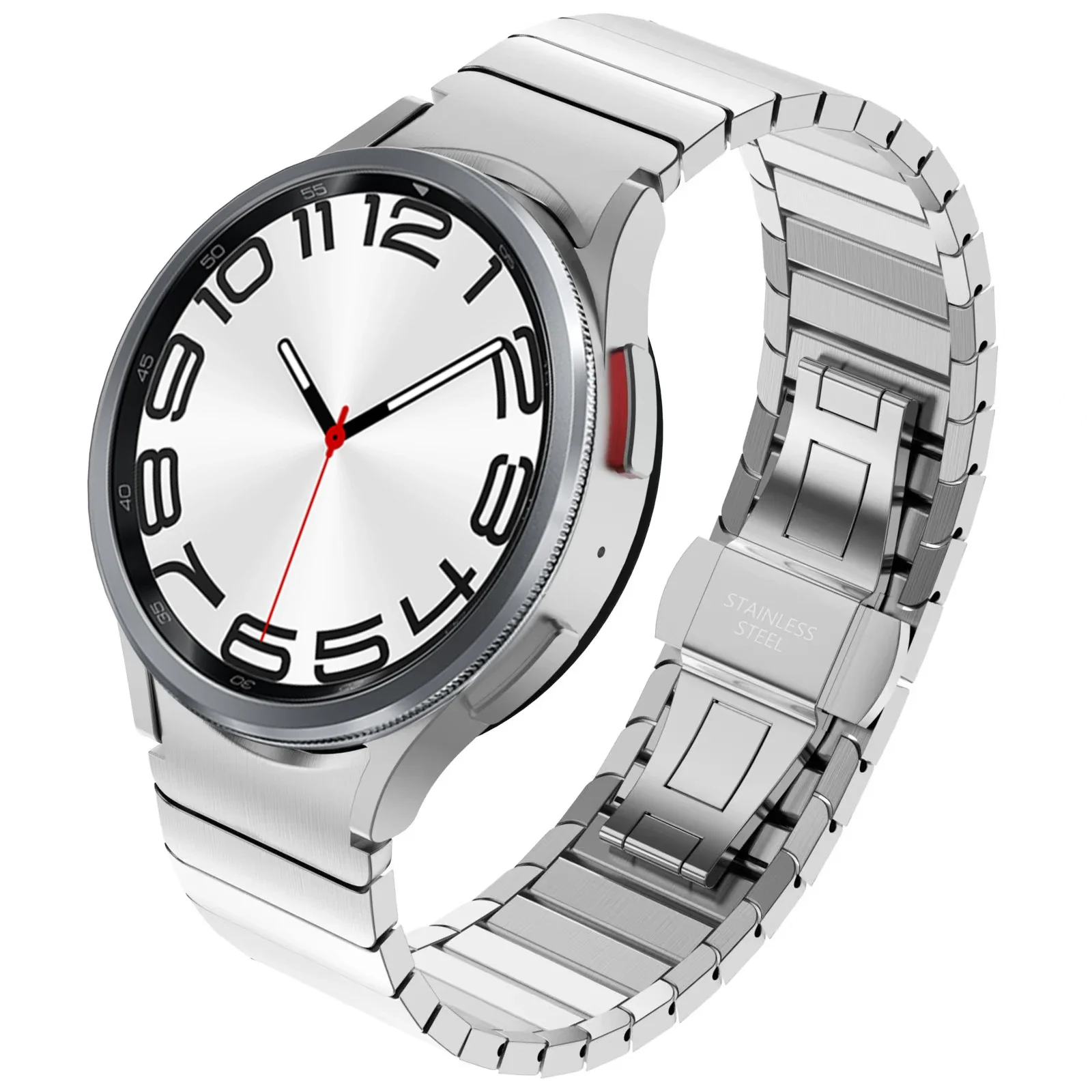 Cinturino in metallo per Samsung Galaxy Watch 6 4 Classic 47mm 46mm 43mm 42mm No Gap Bracciale Orologio da polso 7 6 5 4 40mm 44mm Cintura